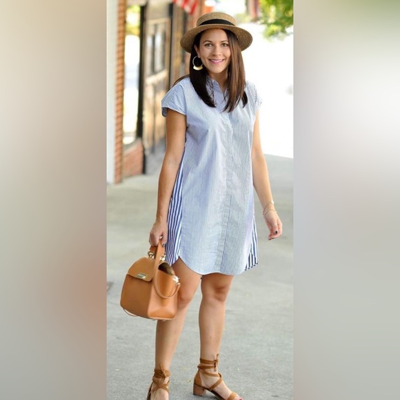 Madewell Tops - Madewell Stripe Mix Shirt Dress Size XS